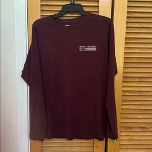 Alphalete Maroon Graphic Long Sleeve Performance fit shirt
